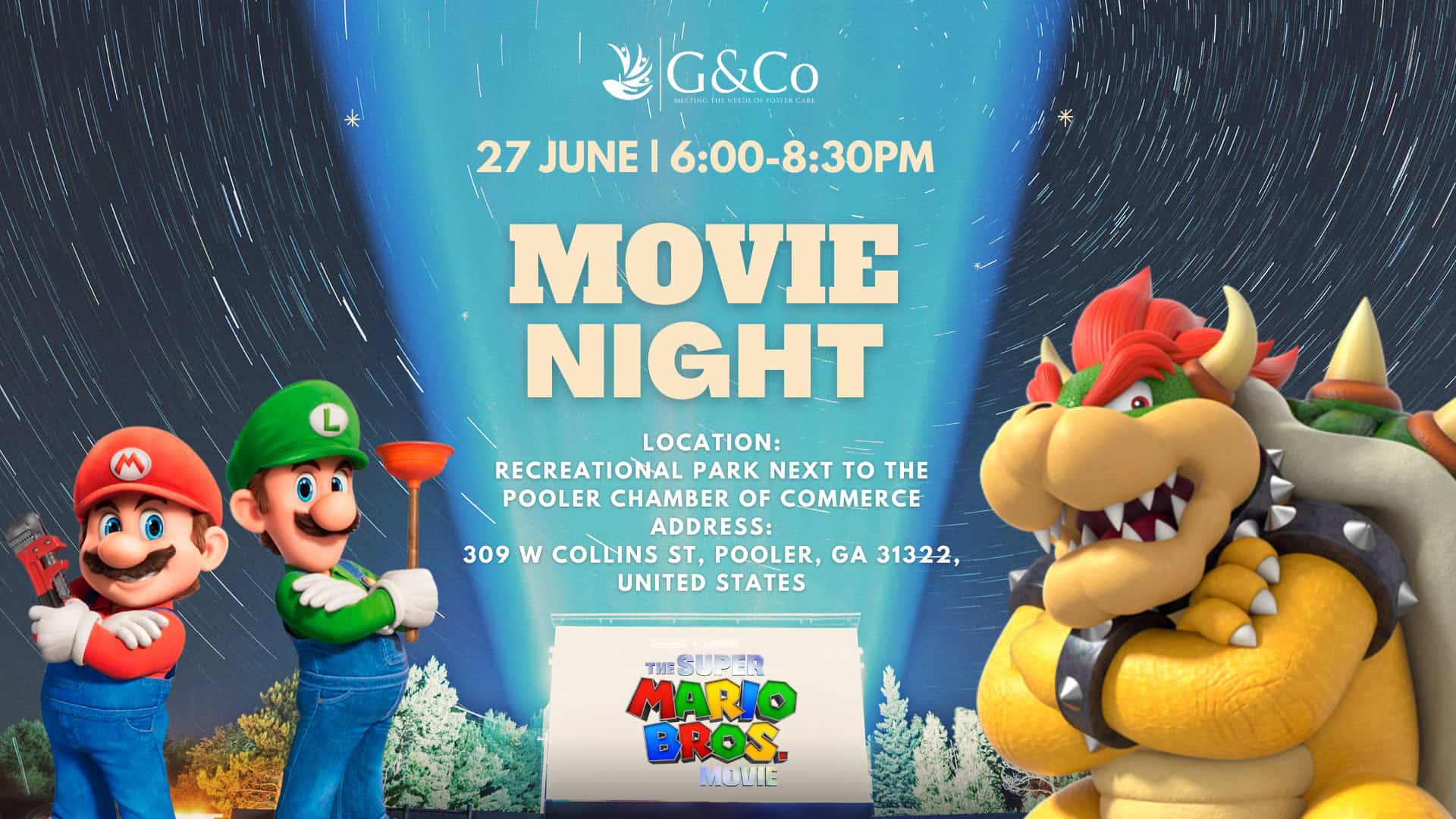 Movie Night in Pooler, GA for all families to attend. 